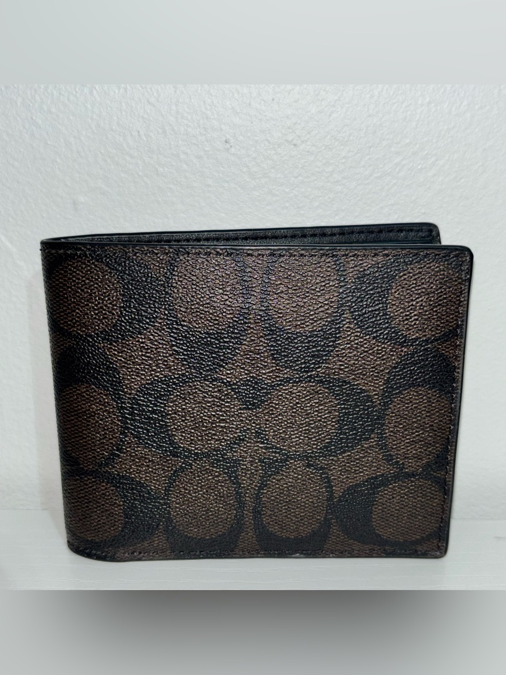 Coach Signature Brown Long Bifold Wallet